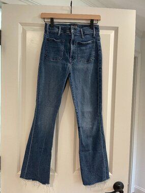 Mother Denim - Hustler Patch Pocket Ankle Frey - Medium Wash - Size 27